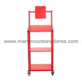 Logistics cart with lectern and 3 shelves 620x550x1435 mm