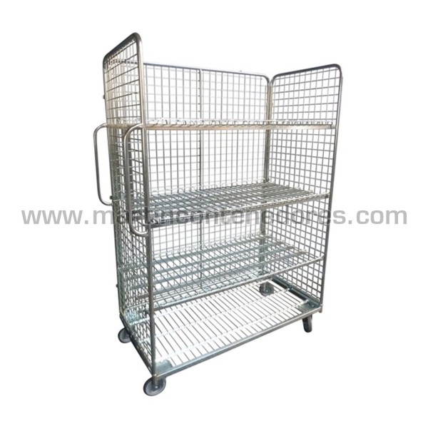 Mesh trolley for picking 3 panel 1370x670x1830 mm