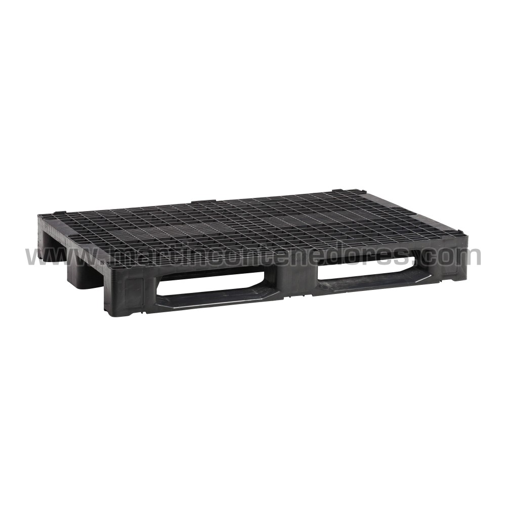 Perforated plastic pallet 1200x800x140 mm 3 runners