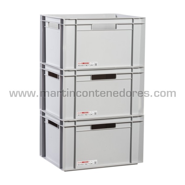 Caja plástica Euro-norma 400x300x230/216 mm