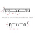 Palet plástico liso 1200x800x150 mm 3 patines