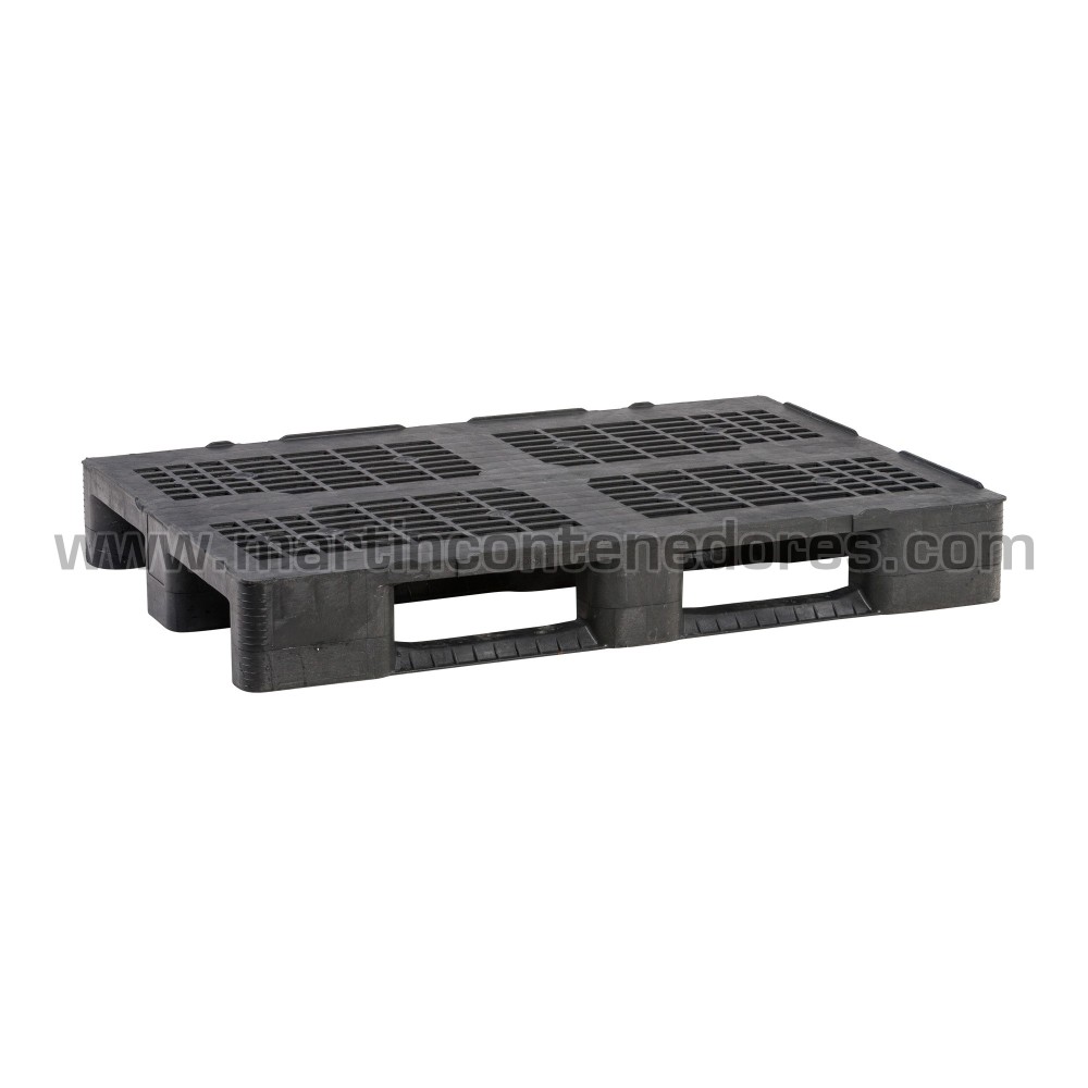 Perforated plastic pallet 1200x800x160 mm 3 runners