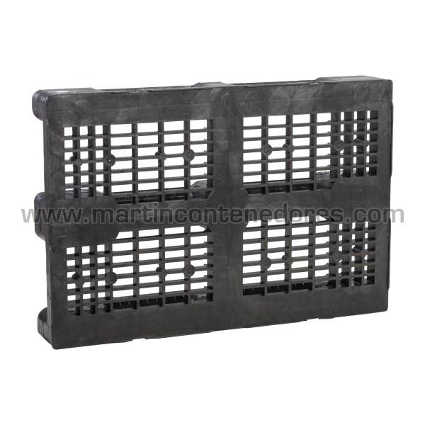 Perforated plastic pallet 1200x800x160 mm 3 runners