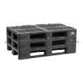 Perforated plastic pallet 1200x800x160 mm 3 runners