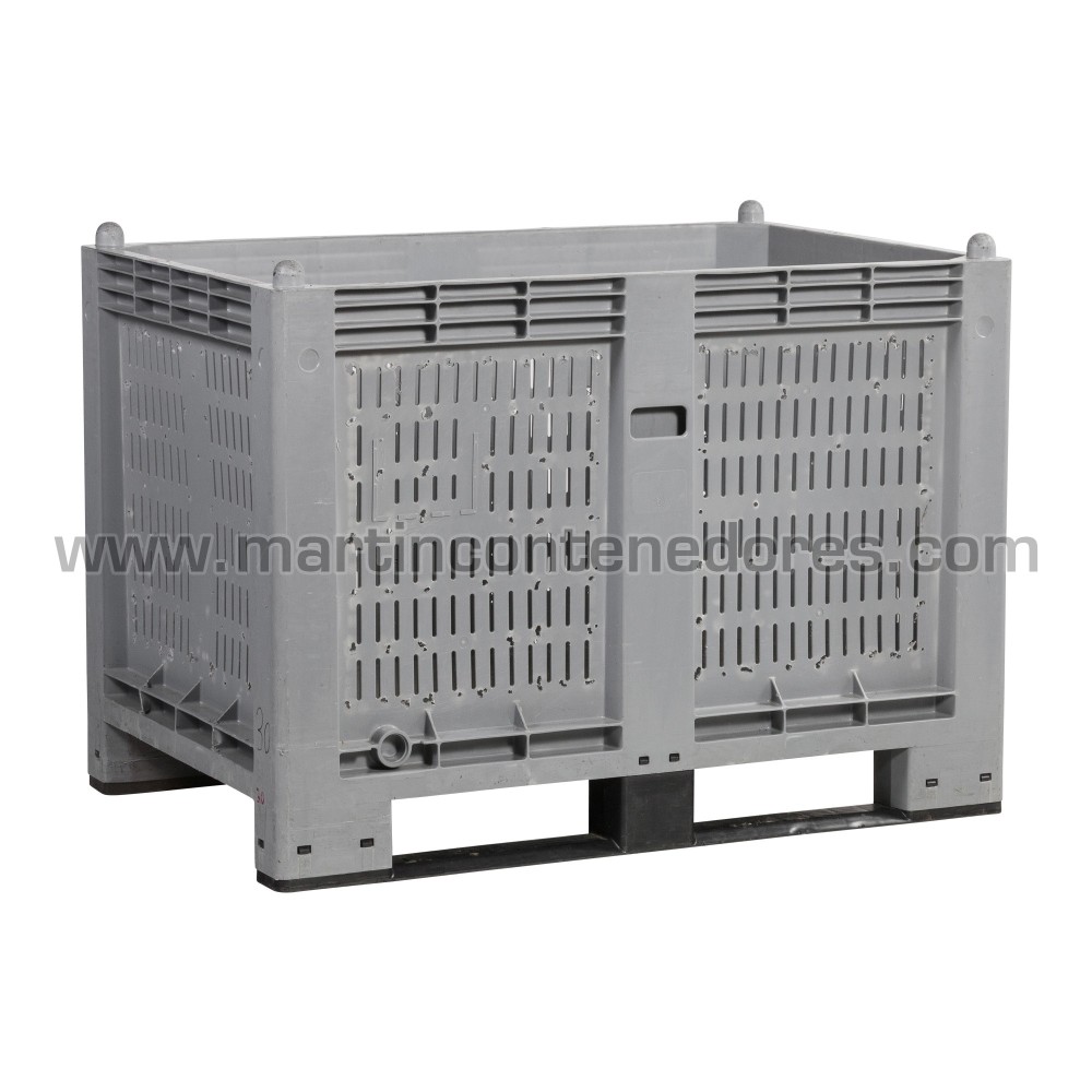 Perforated plastic box 1200x800x850/690 mm 2 runners