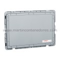 Lid plastic with hinge 600x400x26 mm