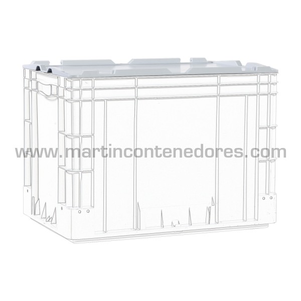 Lid plastic with hinge 600x400x26 mm