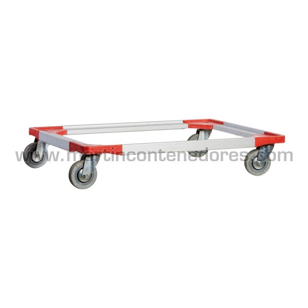 Dolly 800x600x160/10 mm with 4 swivel wheels