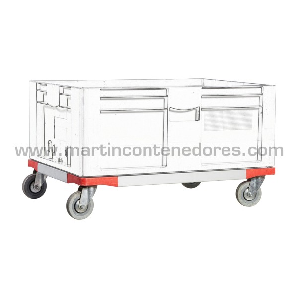 Dolly 800x600x160/10 mm with 4 swivel wheels