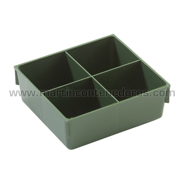 Plastic bin for subdivision 111x103x41 mm with 4 compartments