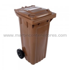 Basurero 120 litros marron norma EN-840