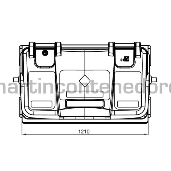 Contenentor para lixo 770 litros