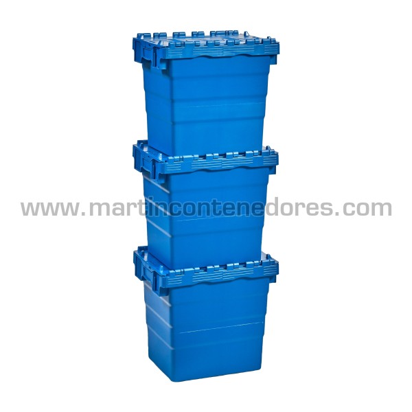 Box plastic nestable with lid