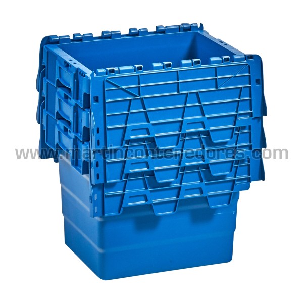 Box plastic nestable with lid