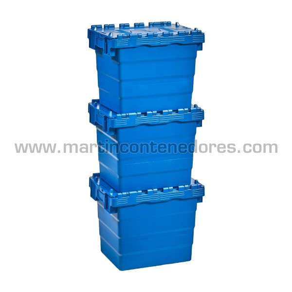 Box plastic nestable with lid