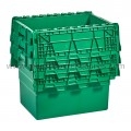 Caja plastica con porta etiquetas nueva color verde