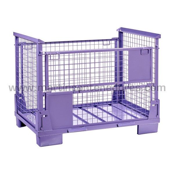 Conteneur pliable fabriqué en acier lilas