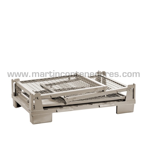 Conteneur pliable hauteur plié 320 mm gris