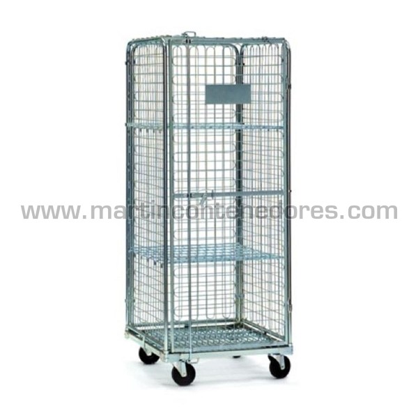 Roll container seguridad con puerta 830x720x1840 mm