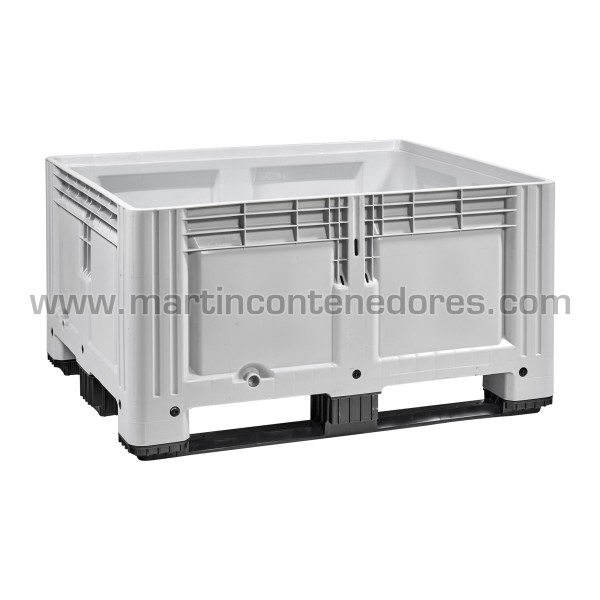 Contenedor plástico 1200x1000x639/460 mm 3 patines