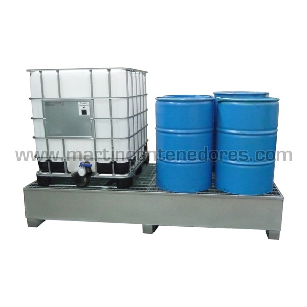 Retention basin for 2 IBC/GRG 1000 liters