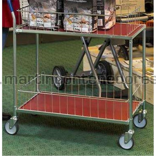 Mesh edge for service cart top shelf 750x440x140 mm