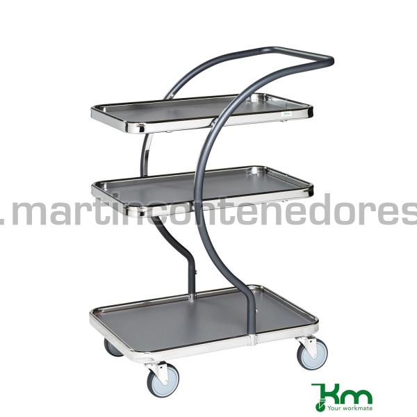 C-line table trolley with 3 shelves 685x450x1000 mm