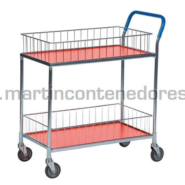 Mesh edge for service cart top shelf 750x440x140 mm