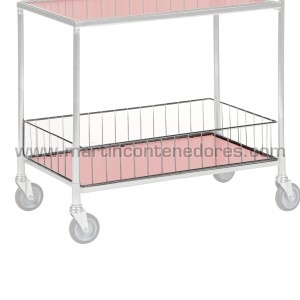 Mesh edge for service cart...