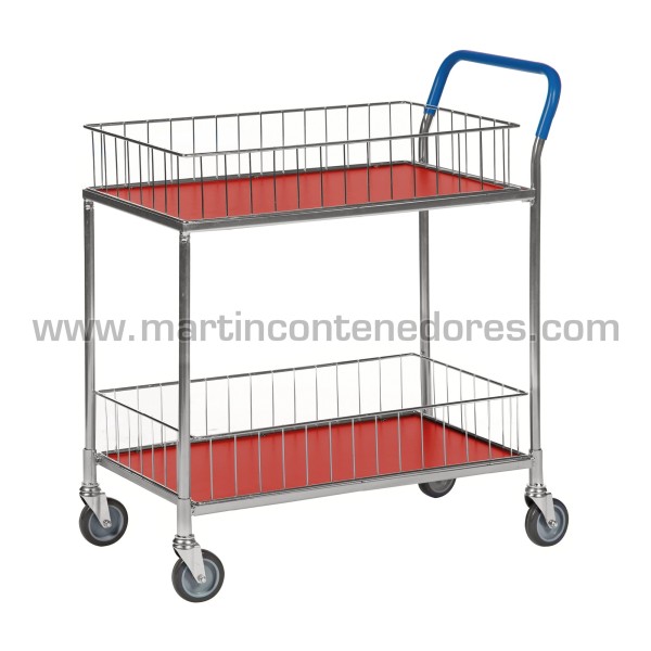 Mesh edge for service cart lower shelf 730x430x135 mm