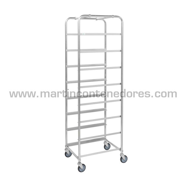 Carro bandejero para 8 cajas Norma Europa 600x400 mm