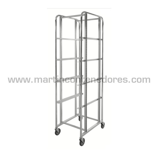 Shelf support for trolley flexible