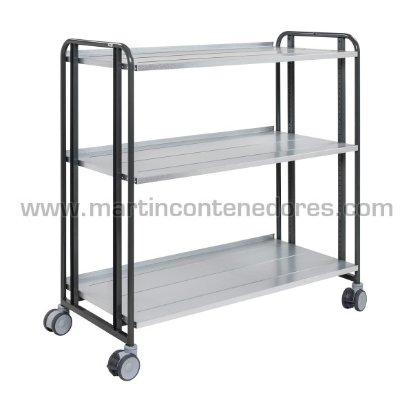 Trolley with 3 shelves 1277x638x1300 mm