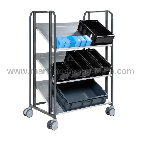 Trolley with 3 shelves 877x638x1300 mm