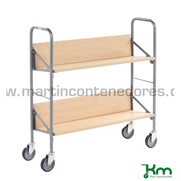 Carro para archivadores gris y abedul 900x300x920 mm