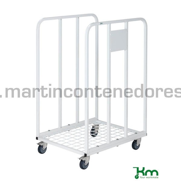 White trolley for corrugated folded cartoons 530x630x1000 mm