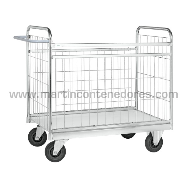 Parcel trolley with wheels with brakes 1390x650x1025 mm