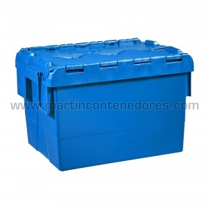 Box nestable with lid new blue