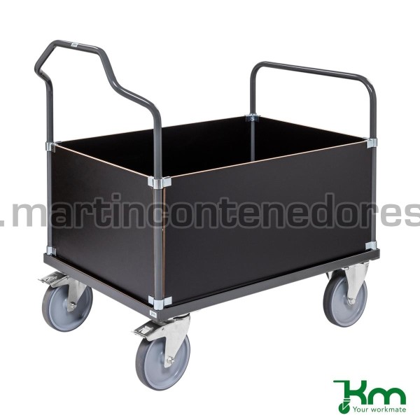 Transport trolley with handle ergonomic and high panel 1290x800x1065 mm