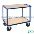 Carrinho de mesa com 2 prateleiras e freio 1200x680x934 mm