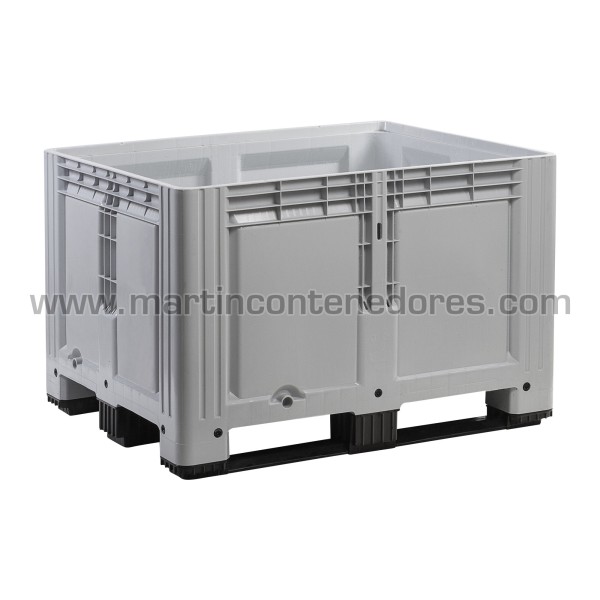 Contenedor plástico 1200x1000x789/610 mm 3 patines