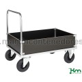 Carro de transporte galvanizado con paneles bajos 1000x700x900 mm