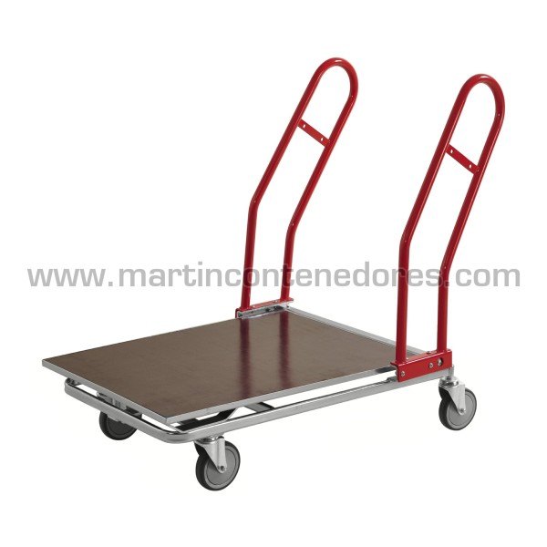 Chariot de transport grand volume avec base stratifié 1170x700x980 mm