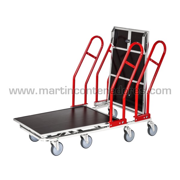 Chariot de transport grand volume avec base stratifié 1170x700x980 mm