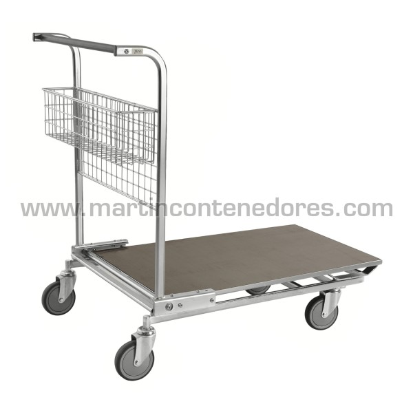 Chariot de transport grand volume avec base stratifié 1170x700x955 mm