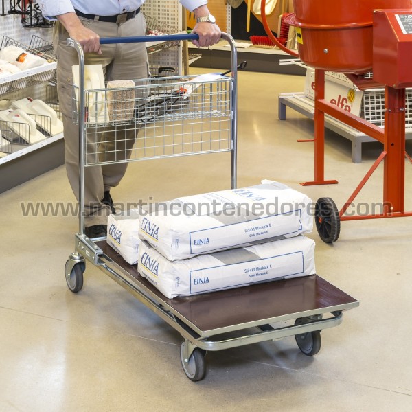 Large volume trolley with a laminated base 1170x700x955 mm