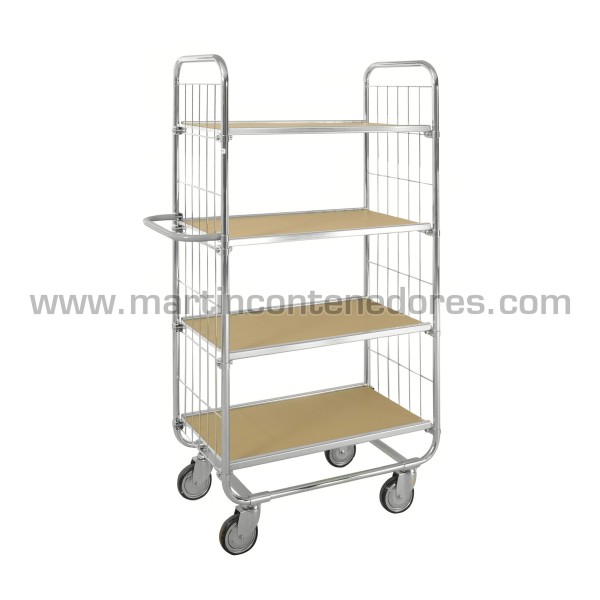 Trolley with 4 adjustable shelves ESD 815x470x1590 mm