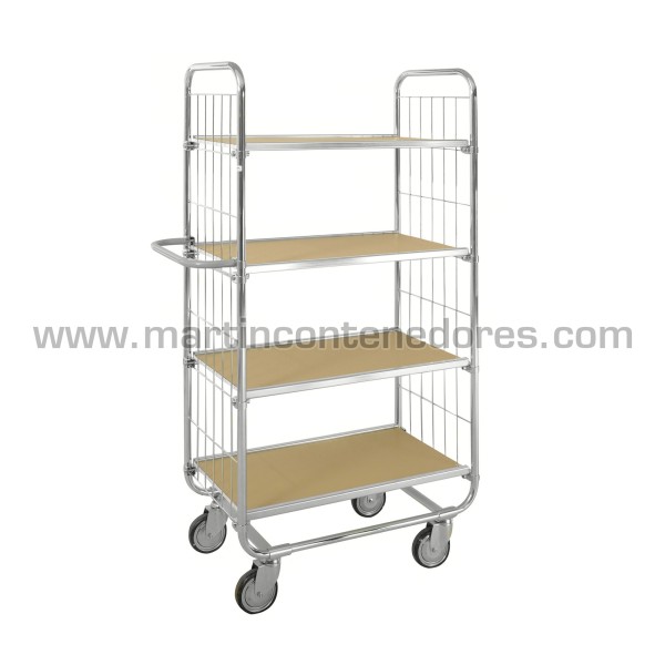 Trolley with 4 adjustable shelves ESD 1395x470x1590 mm