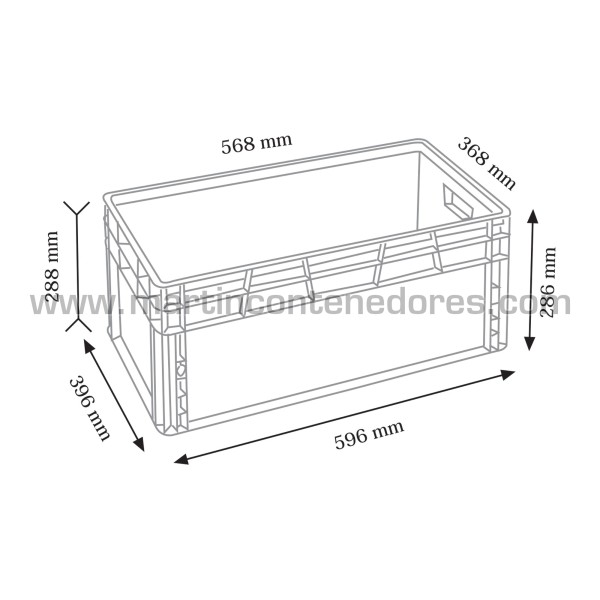 Caixa Euronorma 600x400x288/286 mm