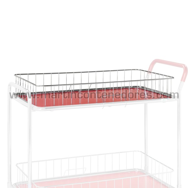 Mesh edge for cart shelf 850x510x125 mm